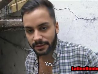 Bearded 直 拉丁美洲人 喜欢 完整无缺 阴茎